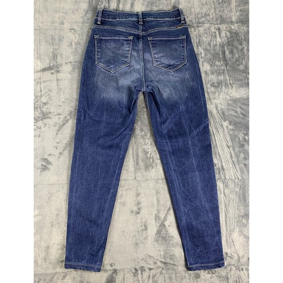 KanCan Skinny Blue Jeans Women's Size 3/25 Button Fly High Rise Measures 26x25 - Picture 2 of 11